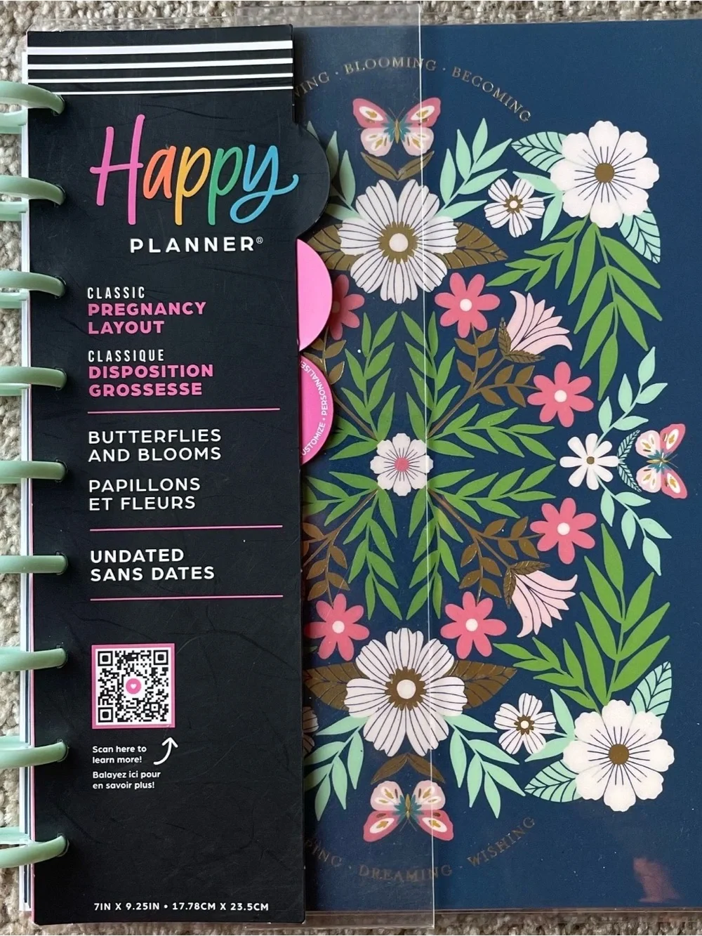 The Happy Planner Yellow Daisy Floral Planner plus 2 sets of accessories~New